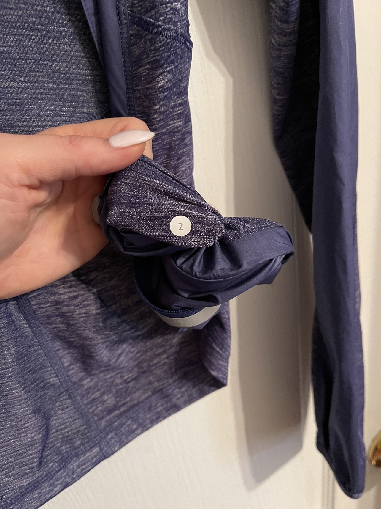 EUC Size 2 Lululemon Soft Shell Running Jacket Purple image indicator(6)