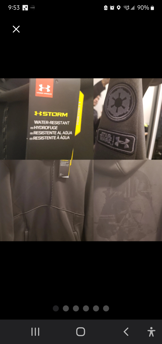 New Star wars Under armor hoodie Medium image indicator(4)