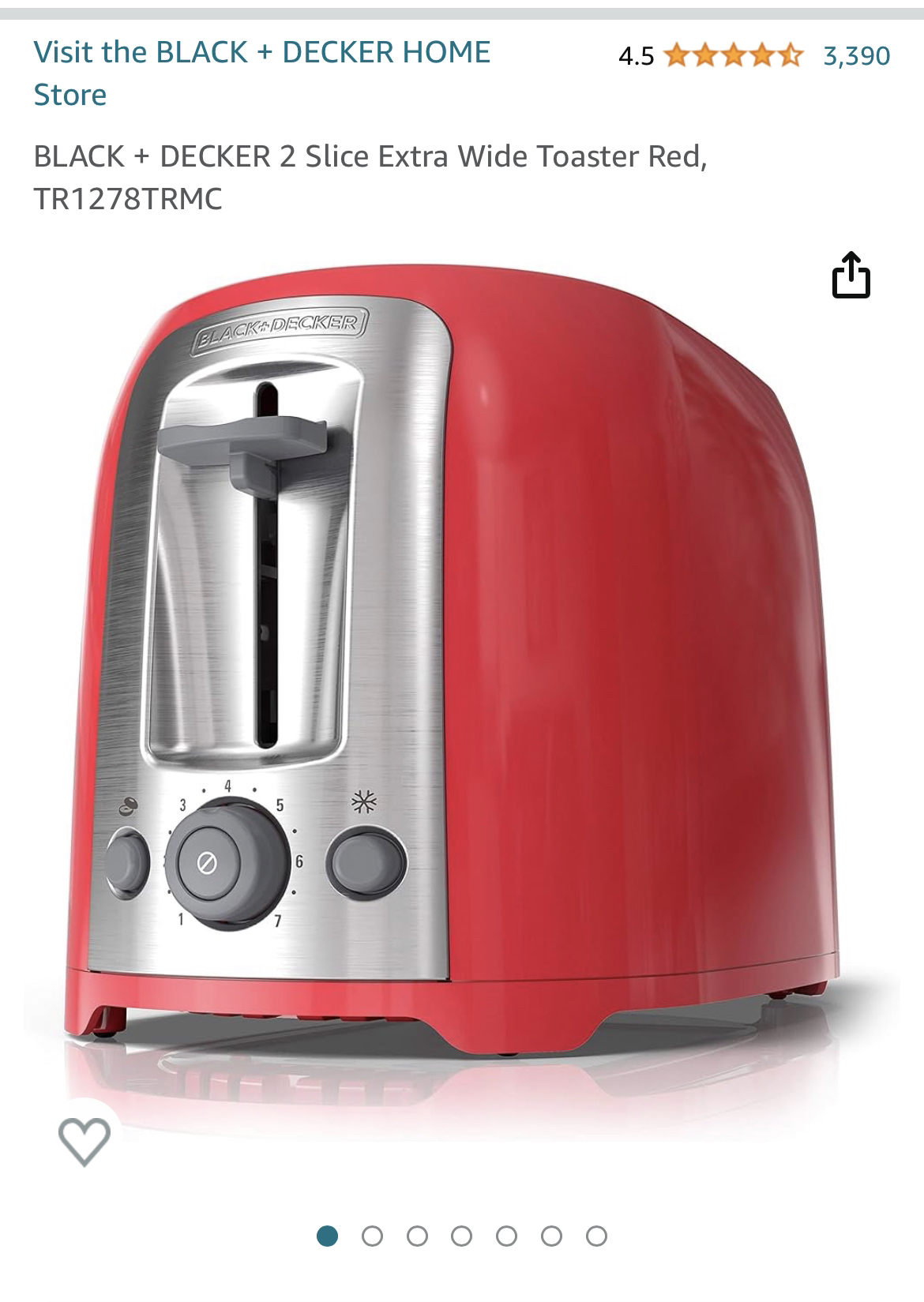 Black decker 2 slice extra wide toaster for sale thumbnail