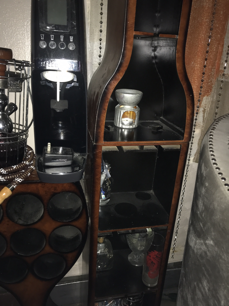 Wine and wine glass shelf