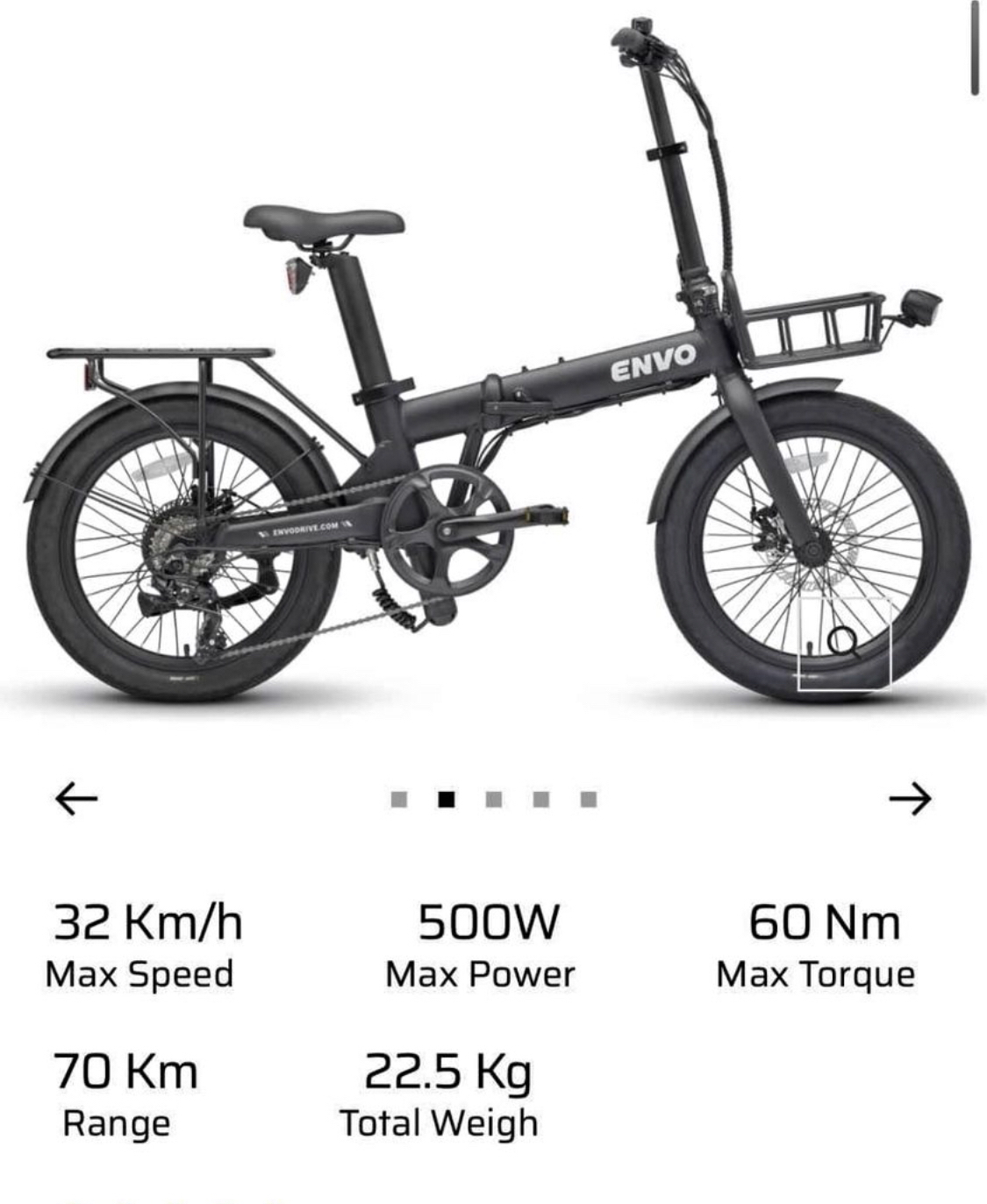 Ebike 500w Envo 20