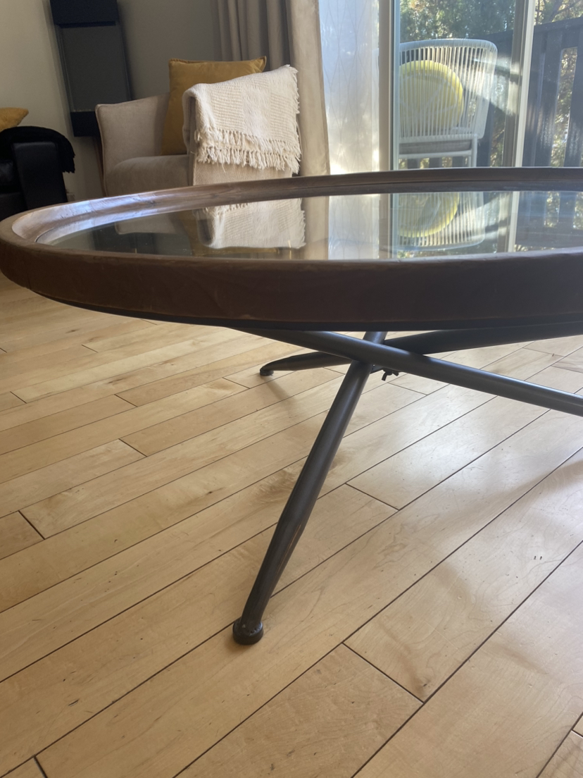 Round glass coffee table - photo 3