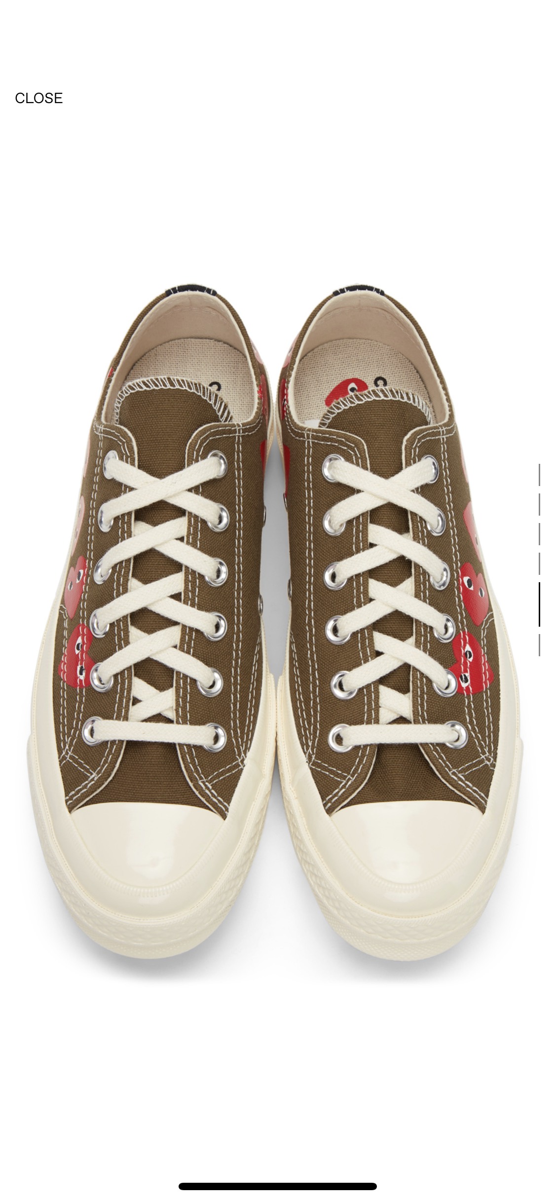 Comme De Garcon Play - Converse low (Khaki Color) - photo 4