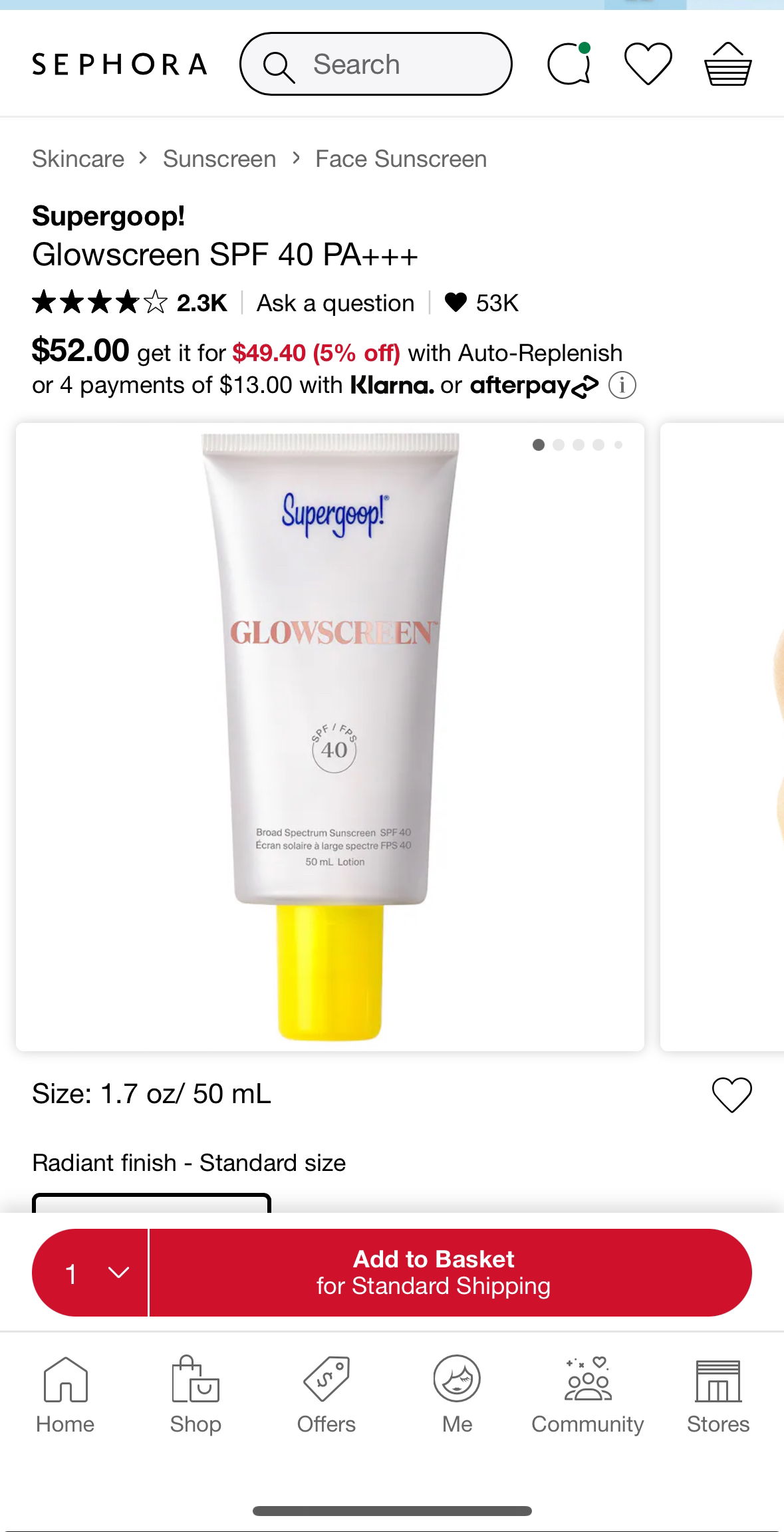 Supergoop! Glowscreen SPF 40 PA+++ brand new - photo 2