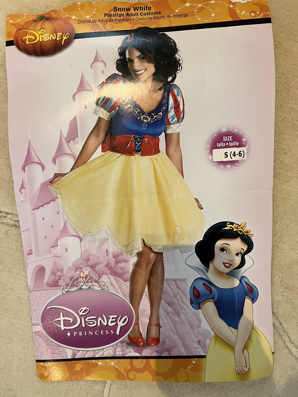 Disney Snow White Adult Halloween Costume & Wig size S (4-6) - photo 2