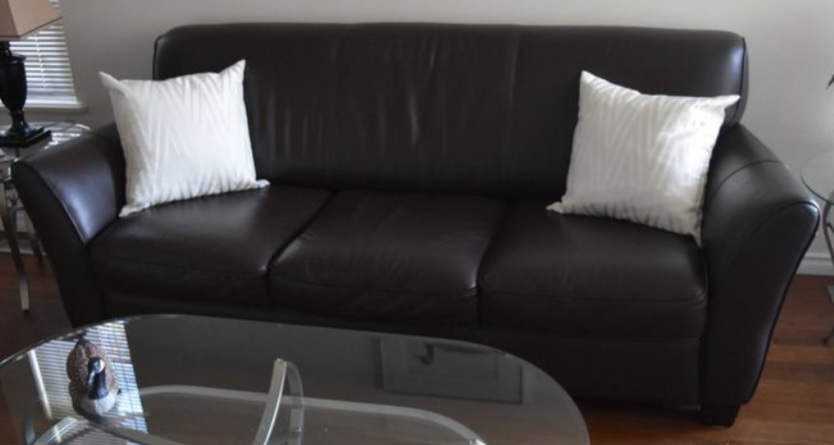 FREE DELIVERY Natuzzi real leather 3 seater sofa / couch image indicator(8)