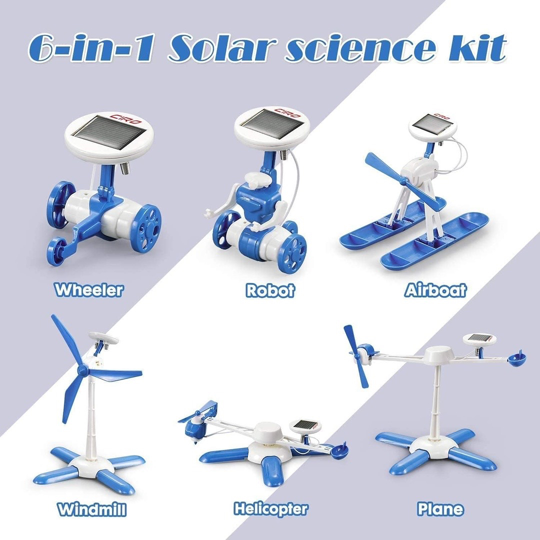 6 in 1 Solar Robot Science Kit Children's Education Toy Beginner - photo 2