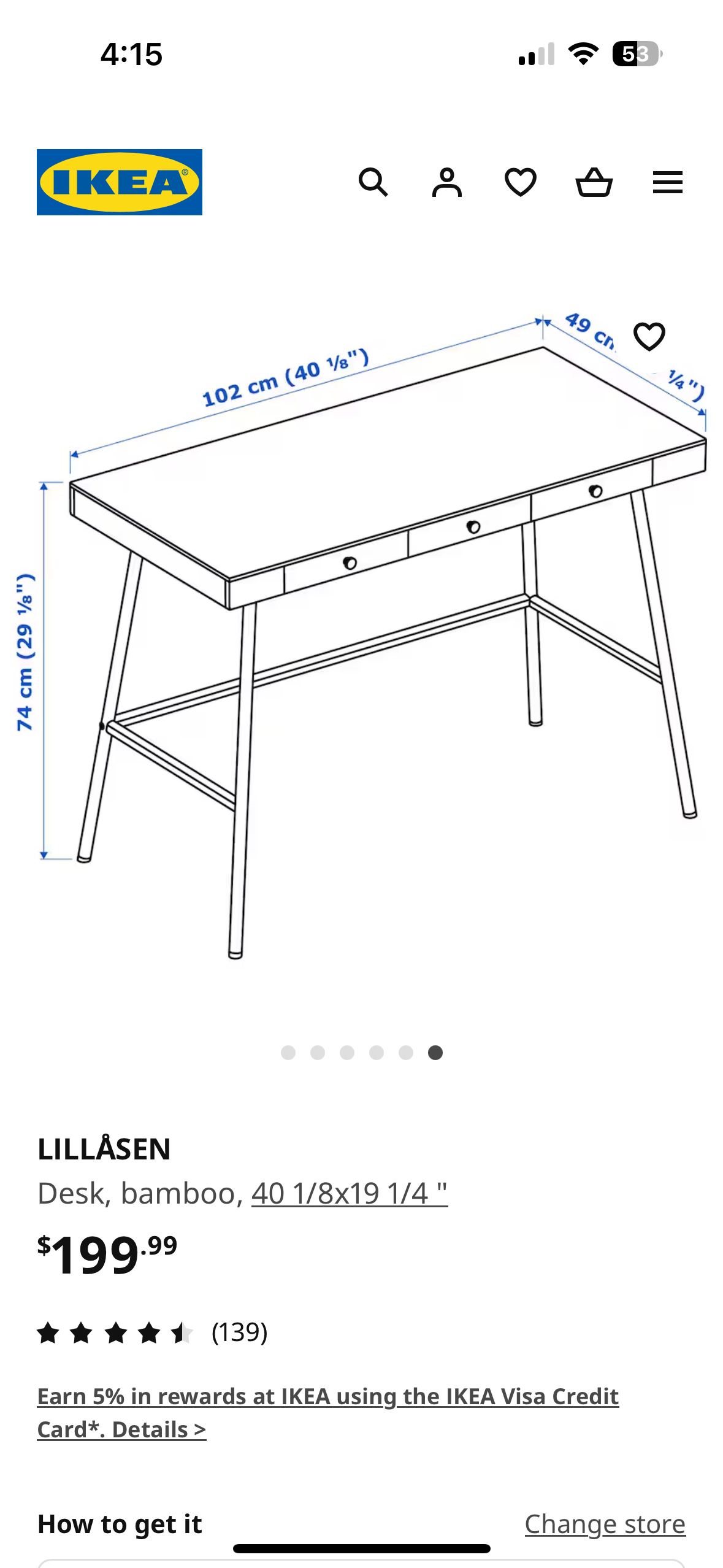Ikea Lillasen Compact Desk $50 - photo 2