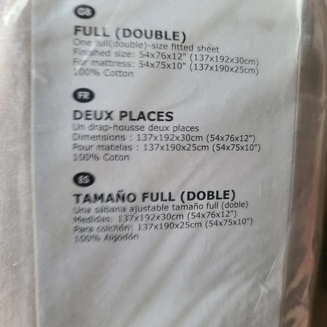 #freecycle IKEA full/double fitted sheet - photo 2