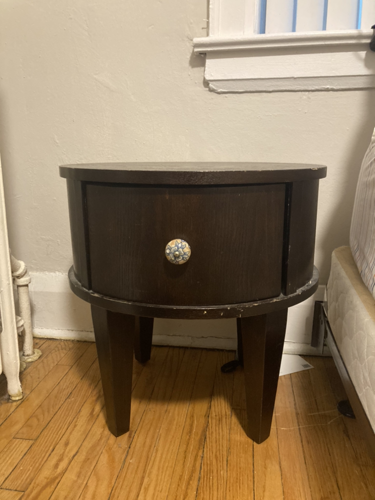 Wood side table