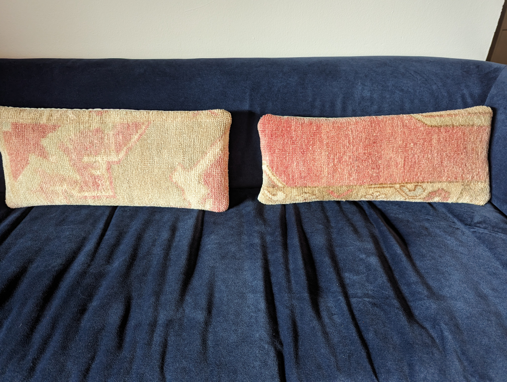 2 kilim lumbar cushions