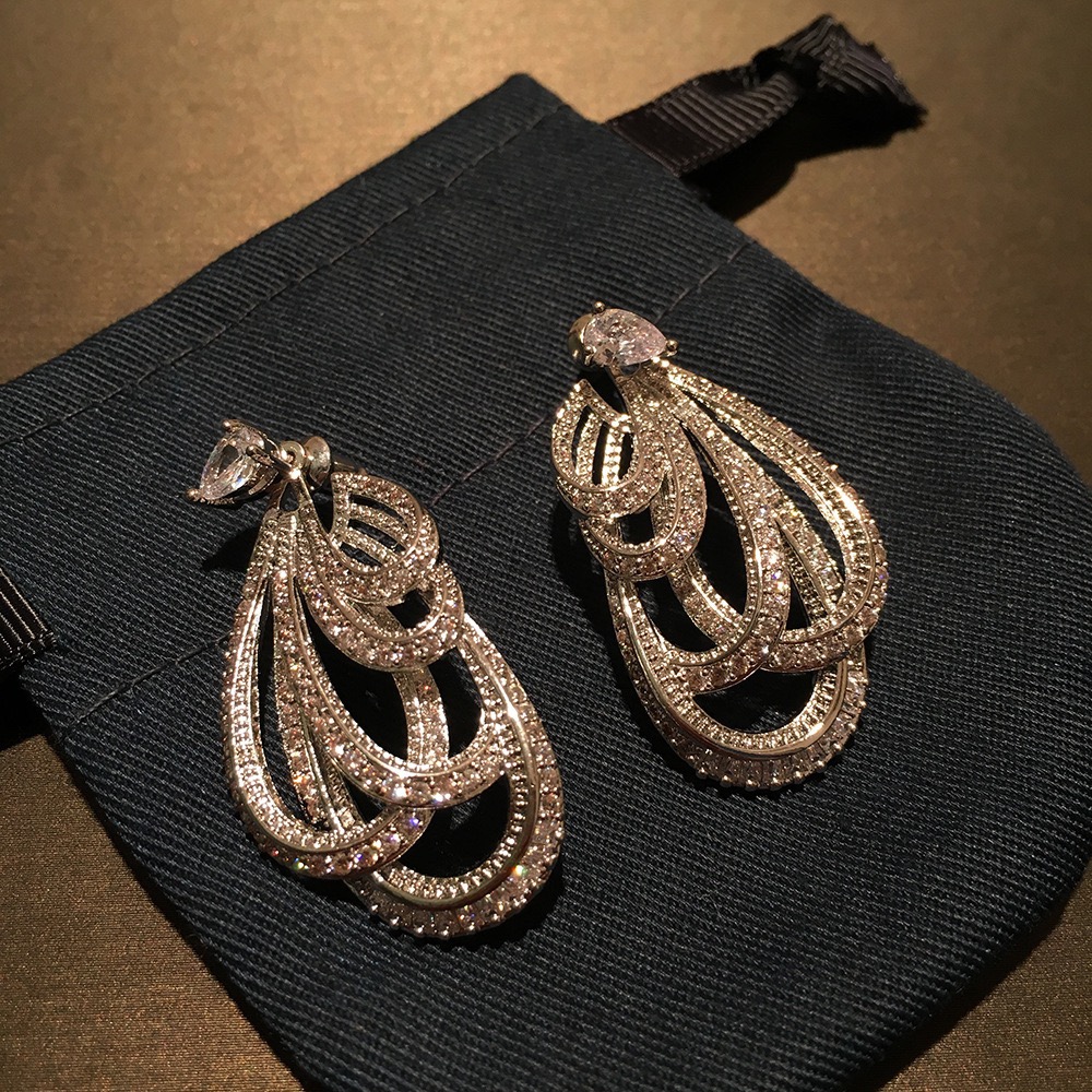 Crystal sliver earrings - photo 2