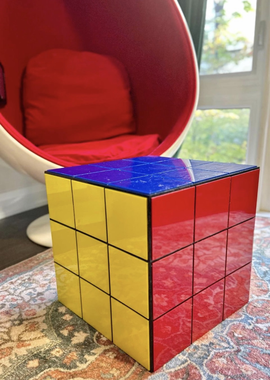Large Pop Art Rubiks Cube Table - photo 2