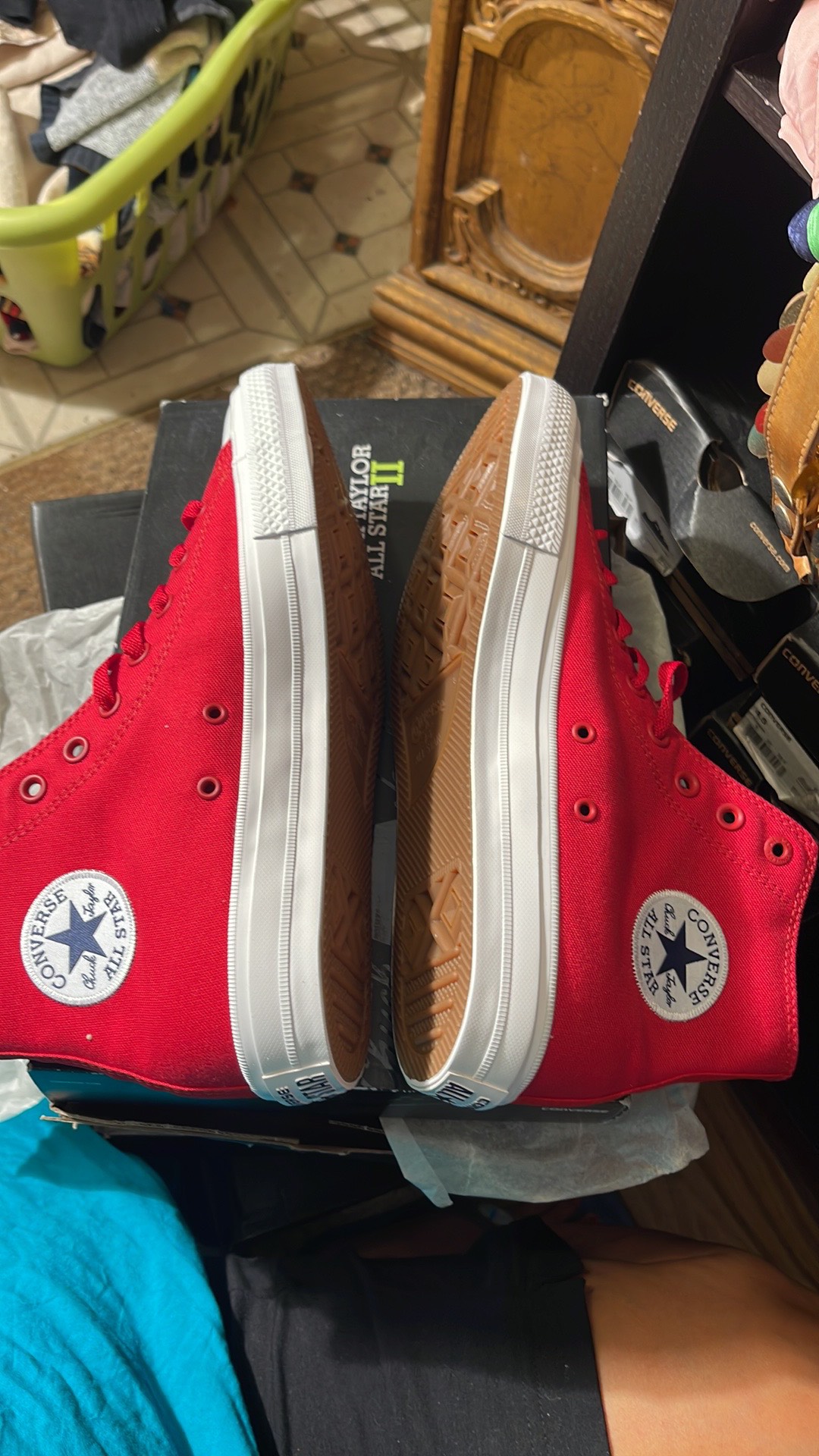 Authentic red converse size 10 men's/12 woman - photo 3