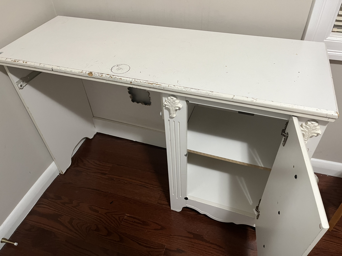 White desk