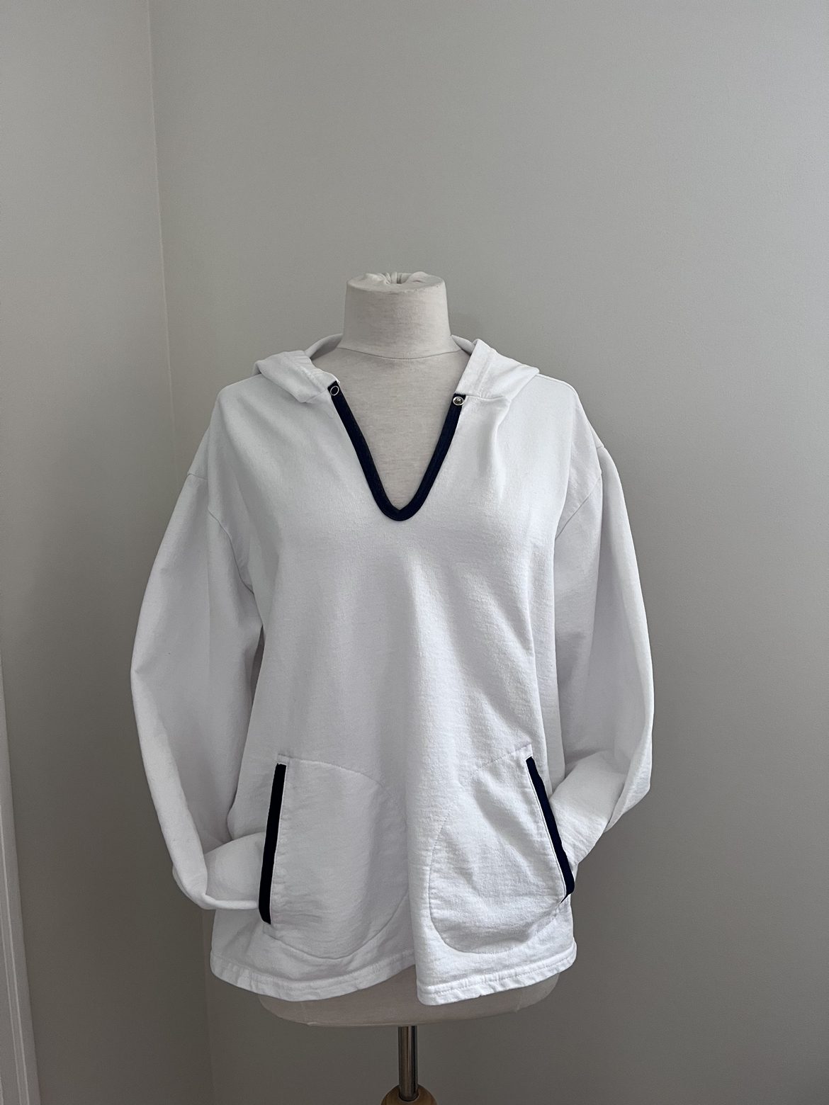 White oversized hoodie thumbnail