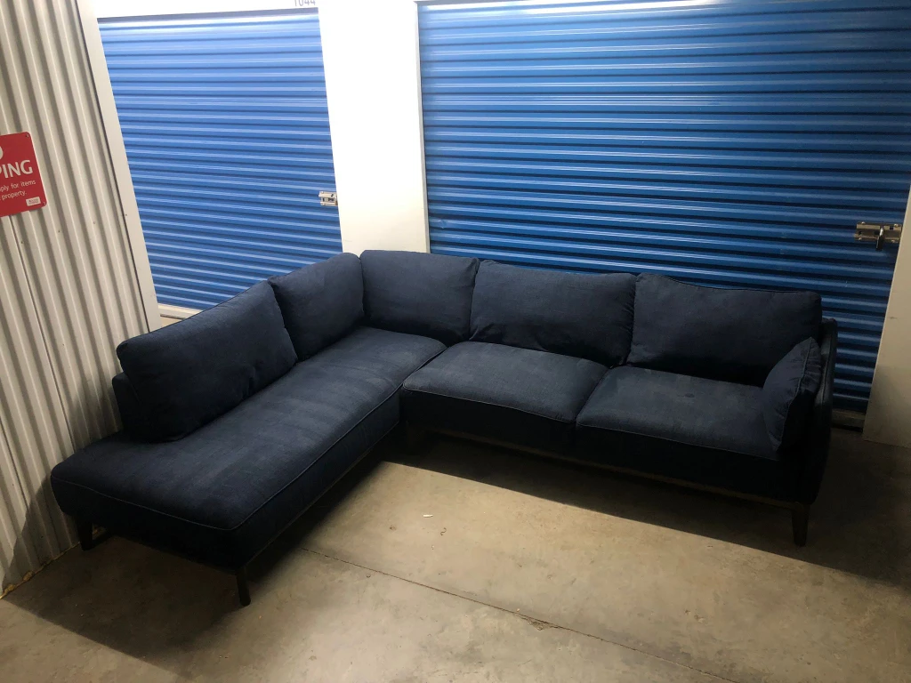 FREE DELIVERY 🚚💨 4 SEATER NAVY BLUE L SECTIONAL SOFA/COUCH thumbnail