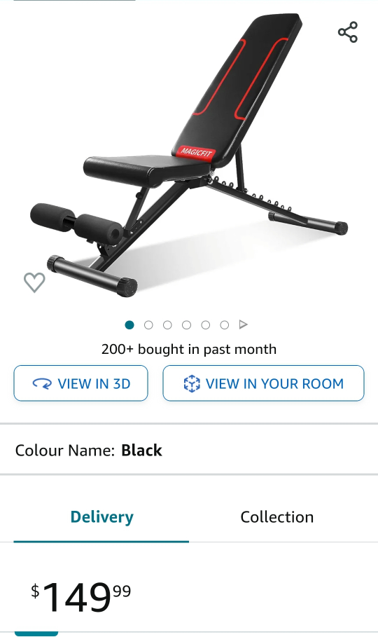 excercise bench , 7 settings thumbnail