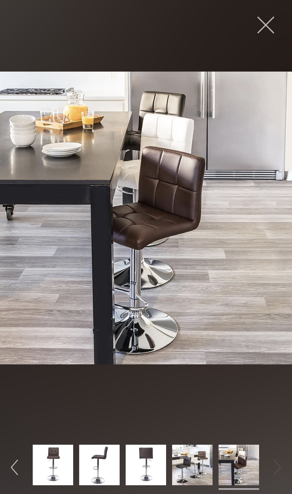 Faux Leather Bar Stool (x2) image indicator(6)