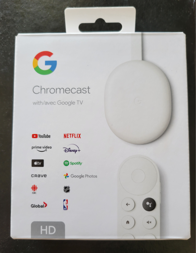 Chromecast with Google TV, HD (Snow)
