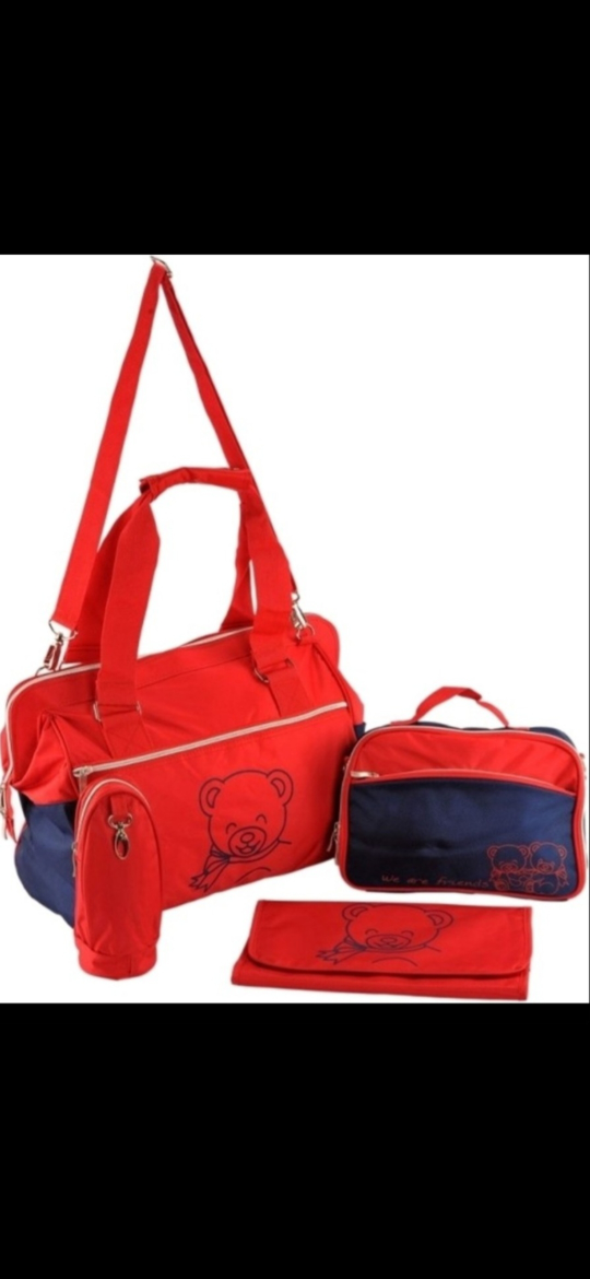 BRAND new travel shoulder Diaper bag for baby girl/ boy-RED - photo 4