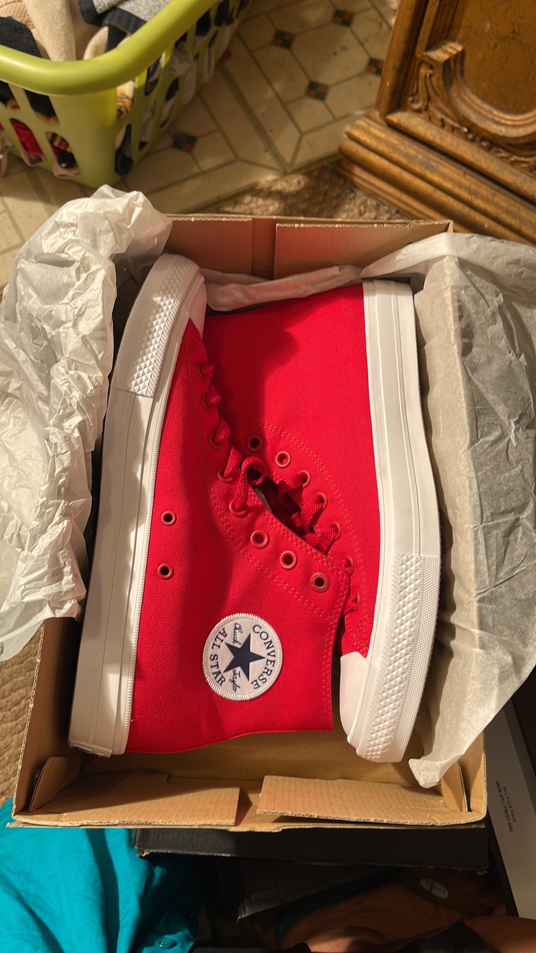 Authentic red converse size 10 men's/12 woman - photo 5