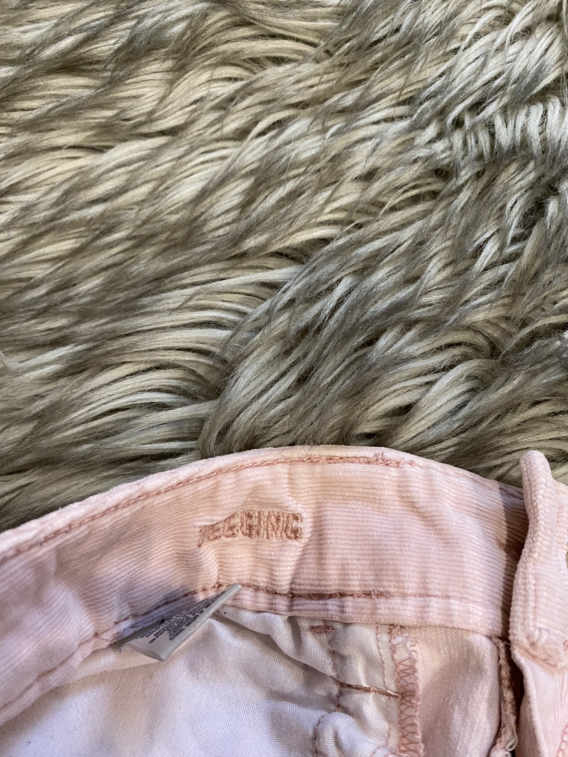 Pink corduroy pants. image indicator(5)