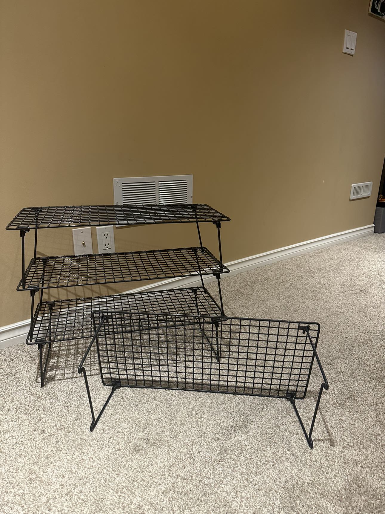 metal rubberized shelves Ikea
