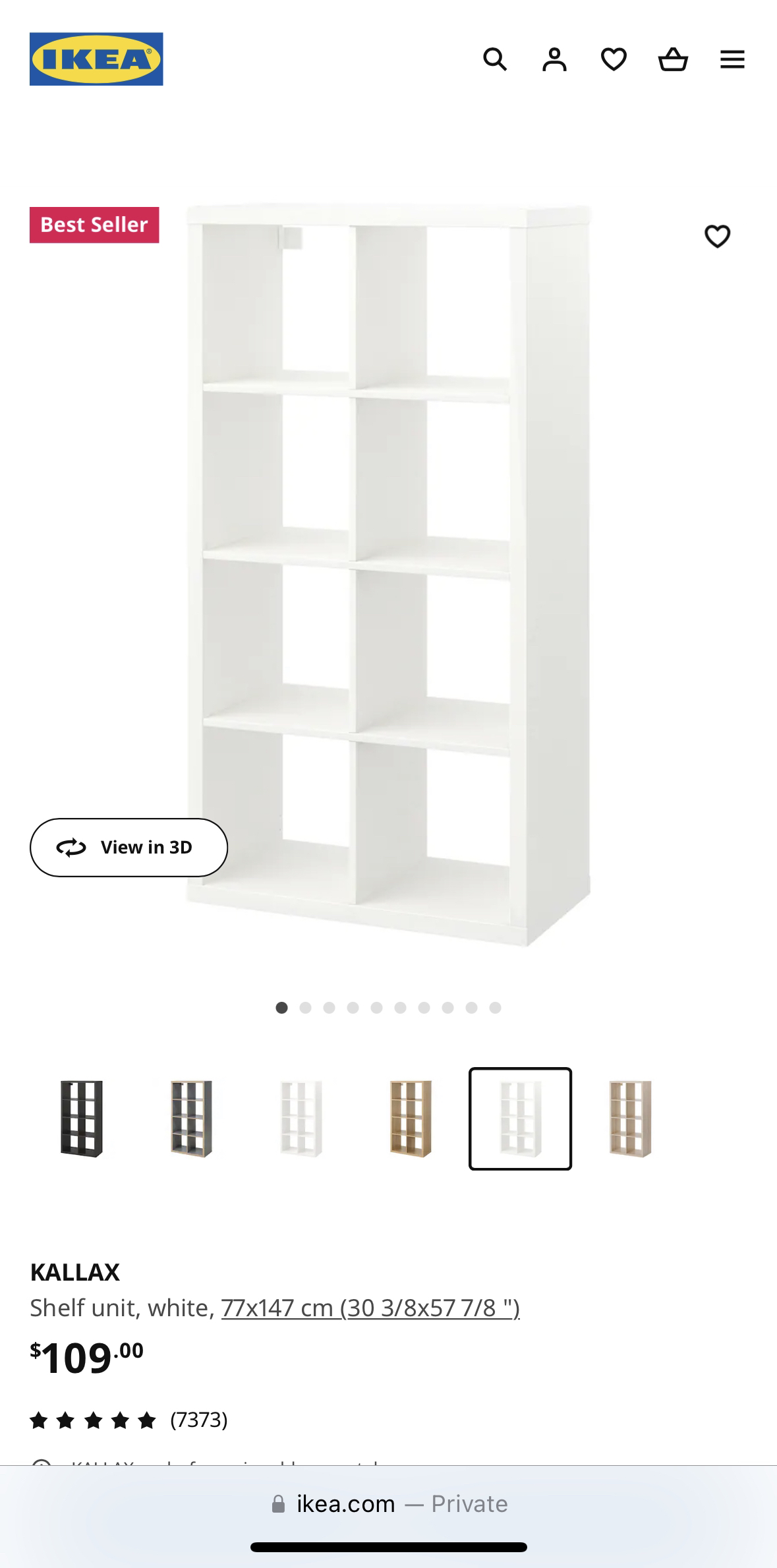 IKEA KALLAX 8 Unit Shelf - photo 2