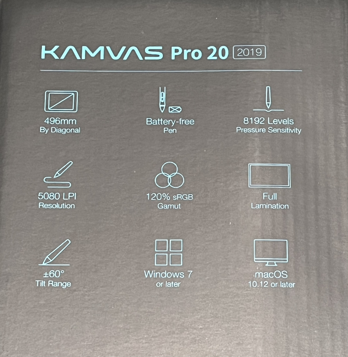 Unopened, unused Huion Kamvas Pro 20 image indicator(2)