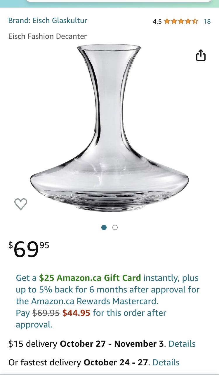 Crystal Wine Decanter by Eisch - photo 2