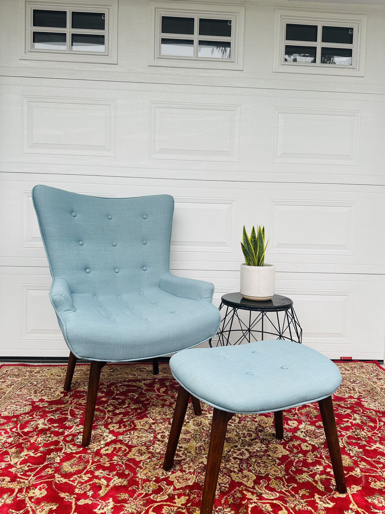MCM chair & foot rest from wayfair used for staging. New thumbnail
