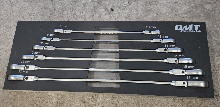 OMT flex gear wrenchs extra long heavy duty 8mm-19mm thumbnail