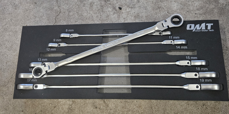 OMT flex gear wrenchs extra long heavy duty 8mm-19mm image indicator(3)