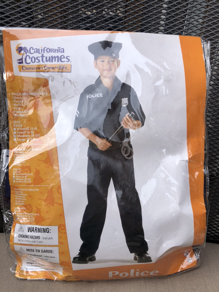 Policeman child costume. Medium size 8-10