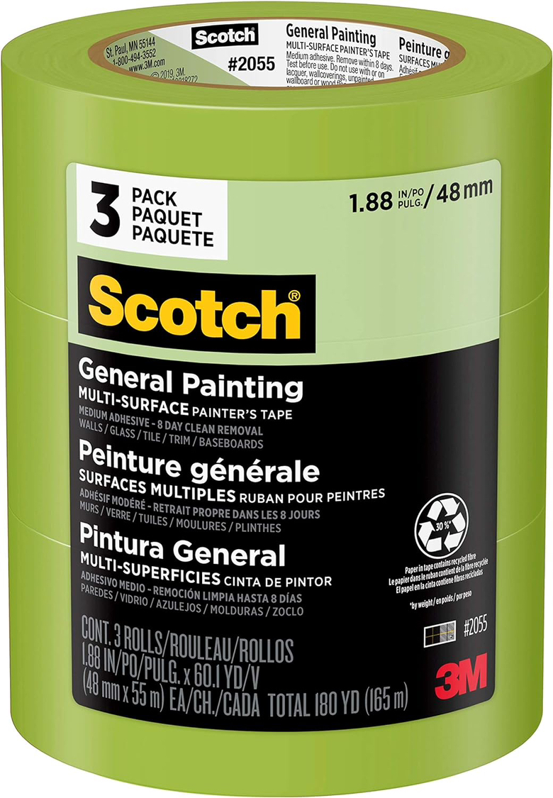 Scotch Green Masking Painter's Tape 48 Mm (3 Rolls) thumbnail