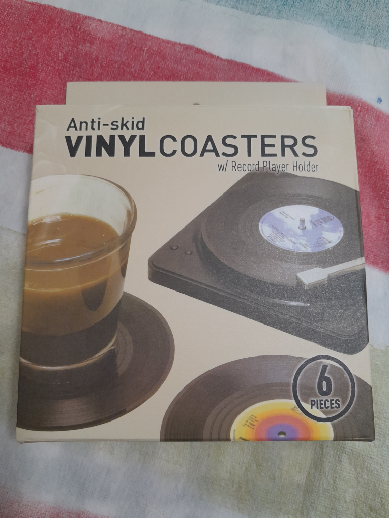 Vinil  Music Coasters Set of 6 for Drinks 🎉 #freecycle thumbnail