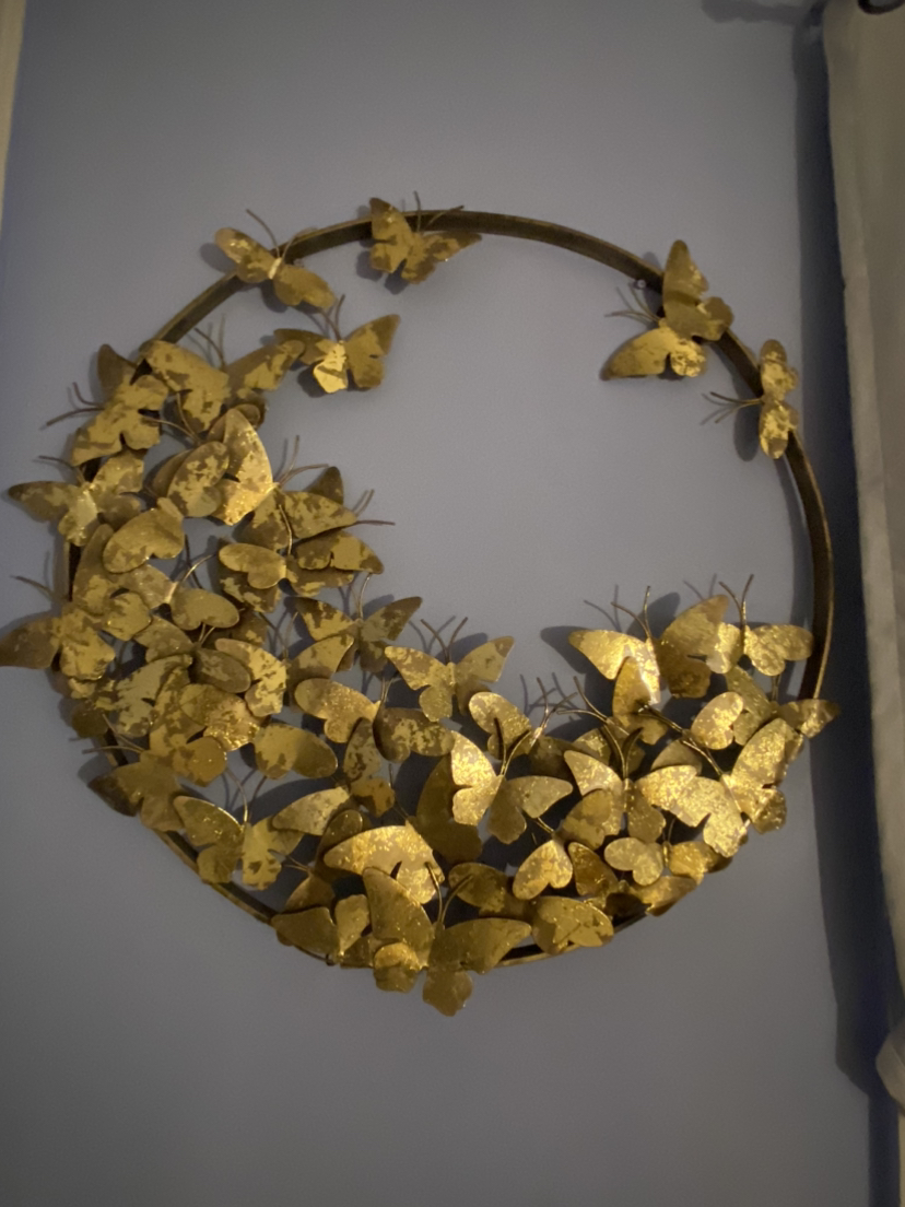 Gold Metal Butterfly Decoration