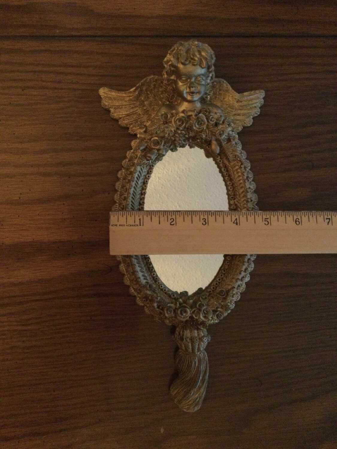 ♦️SOLD♦️Gold Cherub/Angel mirror - photo 5