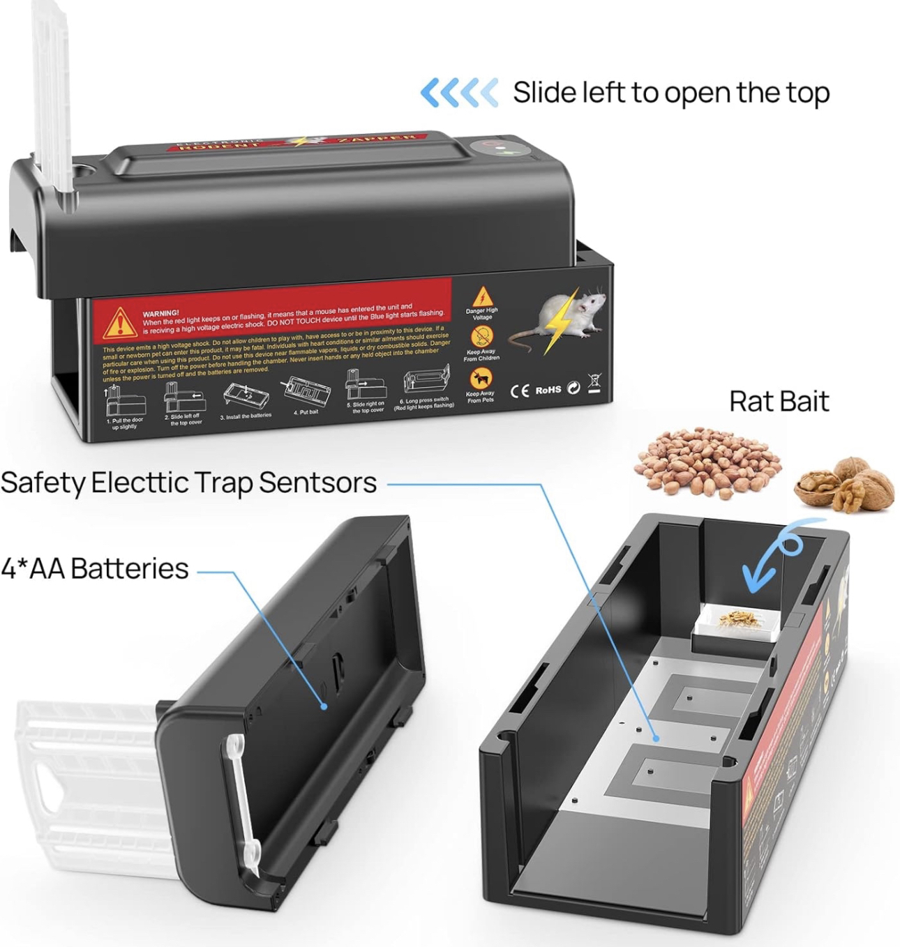 New Electric Rat Trap Indoor,Powerful Voltage Upgraded image indicator(5)