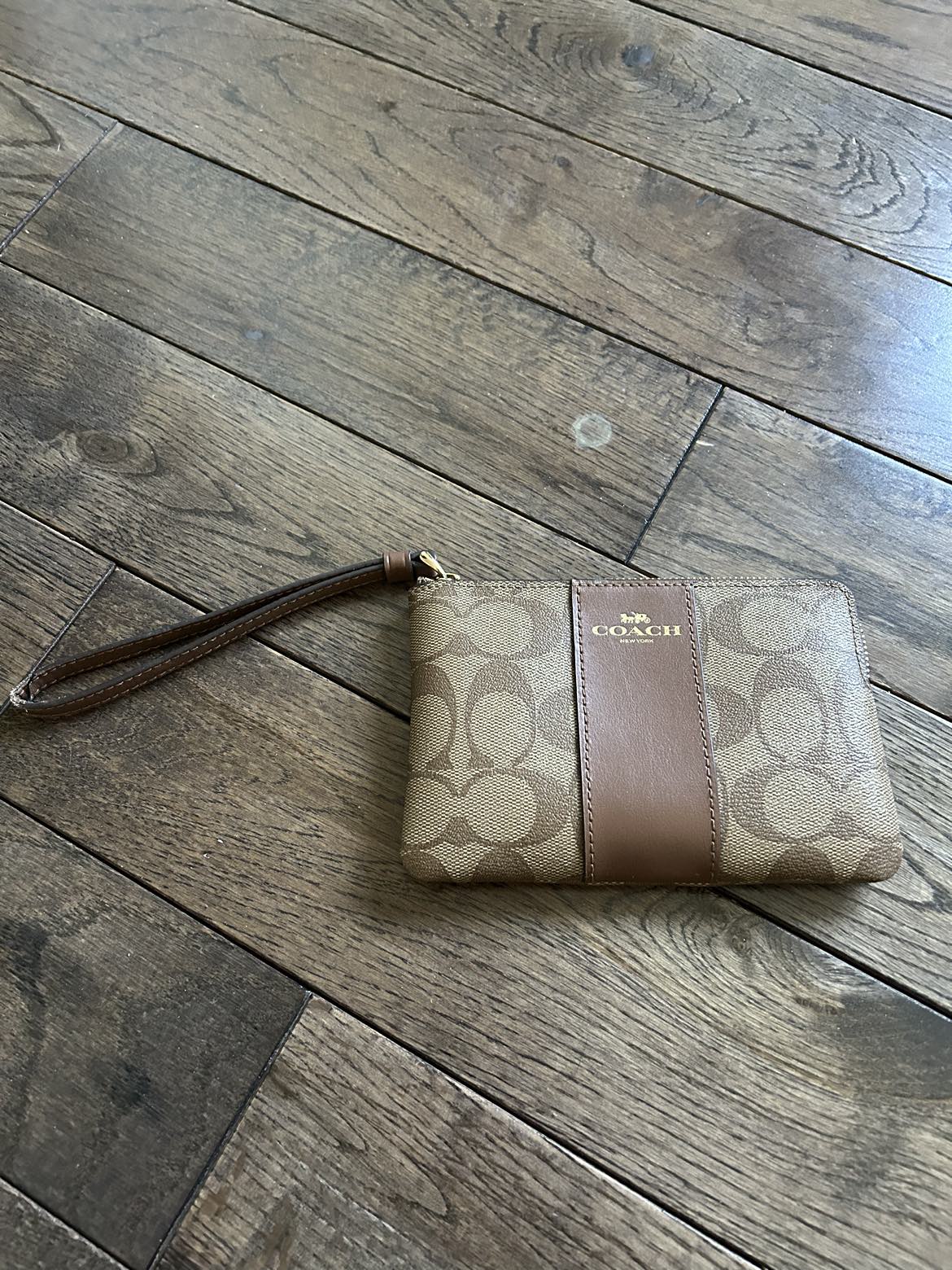 Coach canvas wristlet