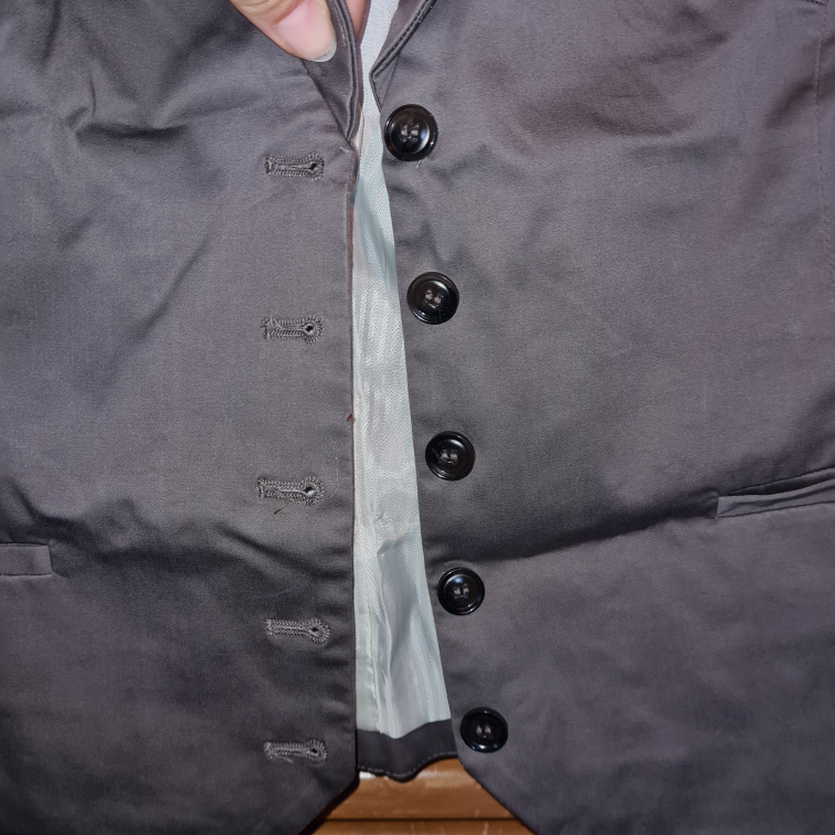 H&M - Silver Grey Sleeveless Tailored Waistcoat image indicator(3)