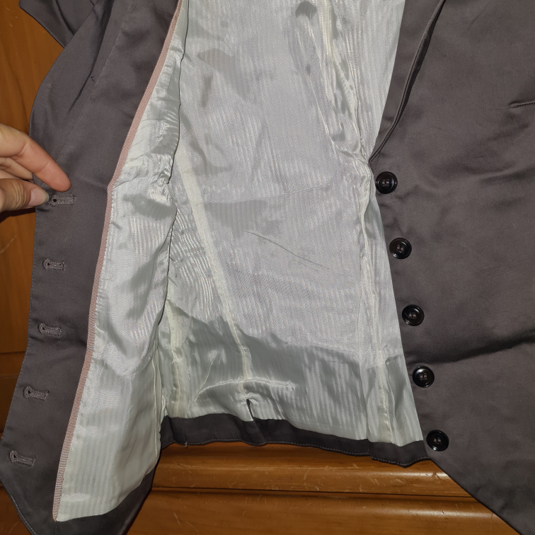 H&M - Silver Grey Sleeveless Tailored Waistcoat image indicator(4)