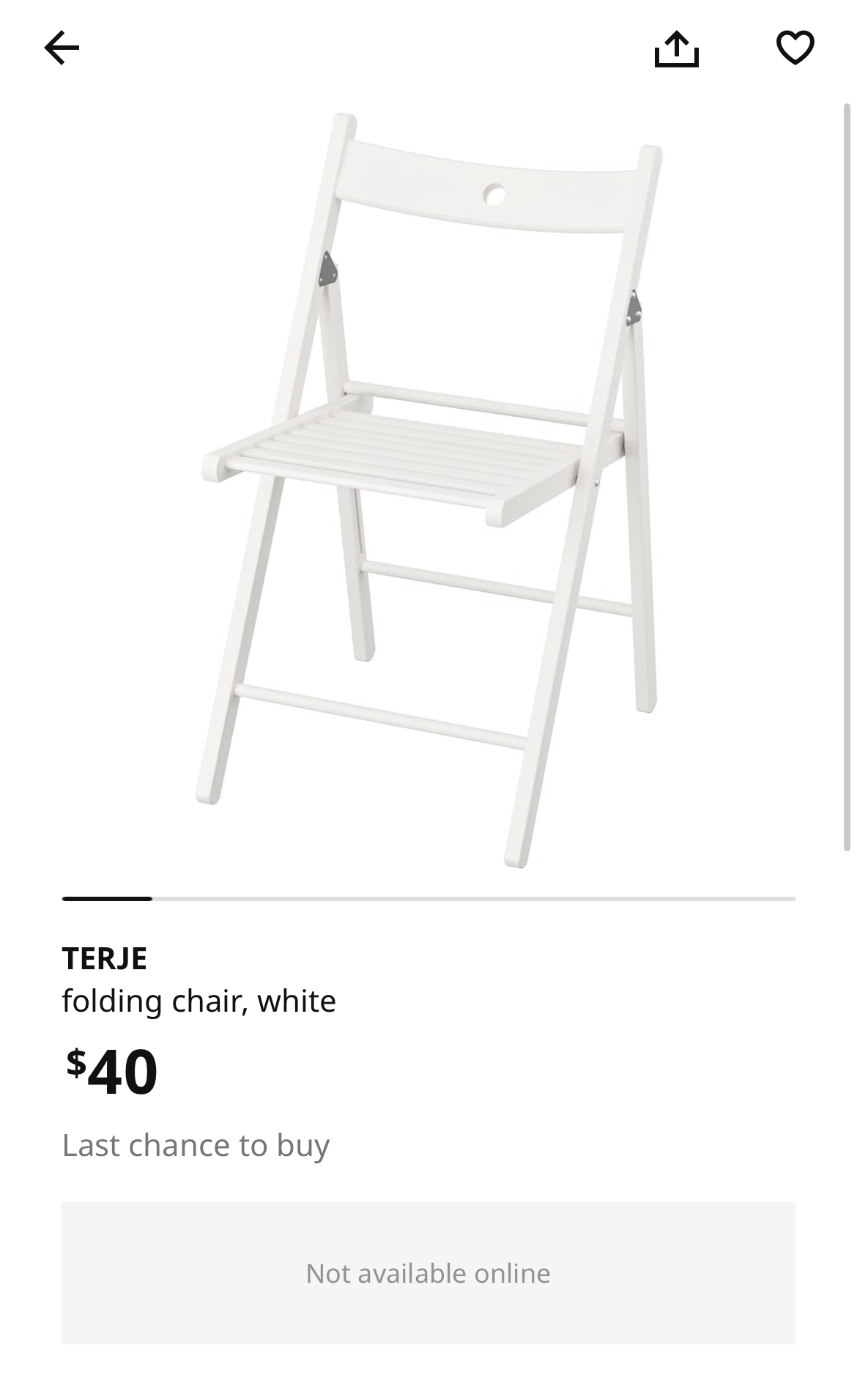 Ikea TERJE foldable chair - photo 3