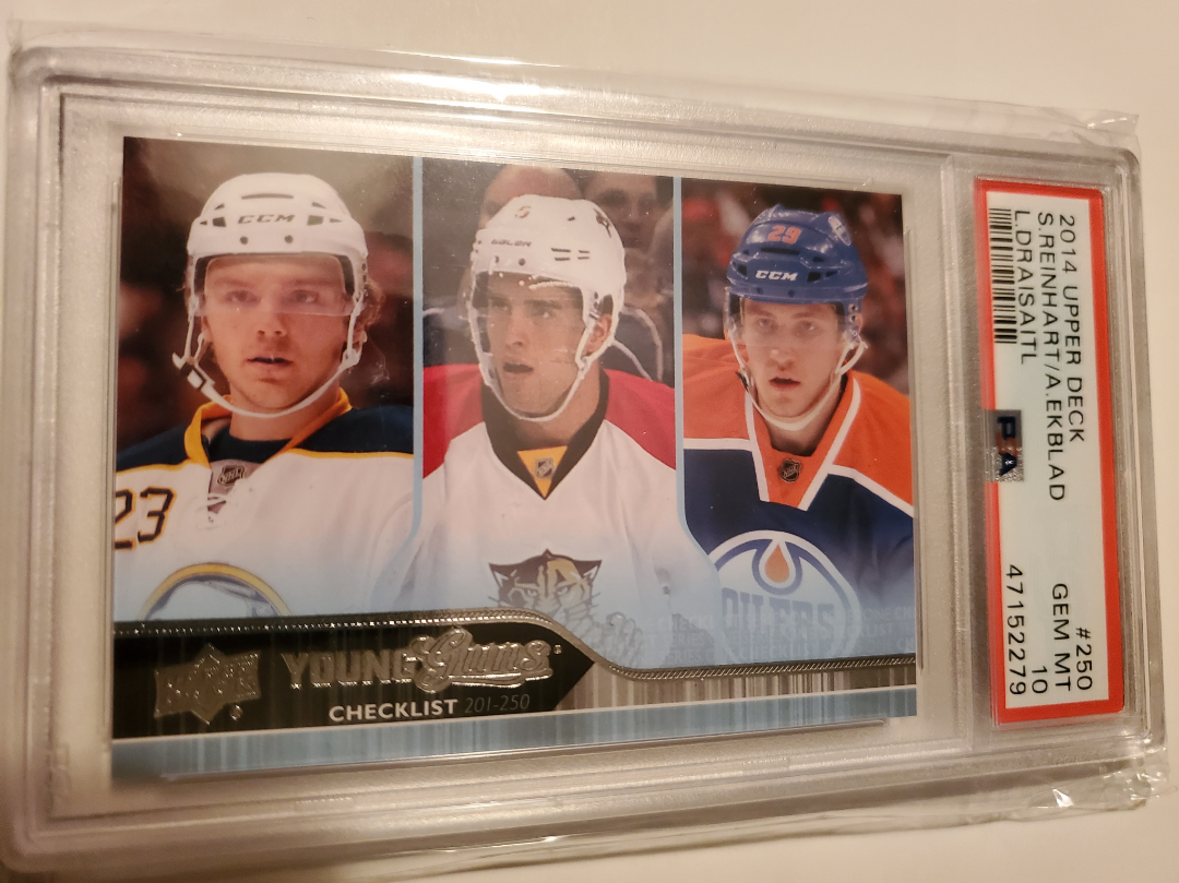PSA 10 Draisaitl, Reinhart, Ekblad (Pop 7) Young Guns Checklist - photo 4