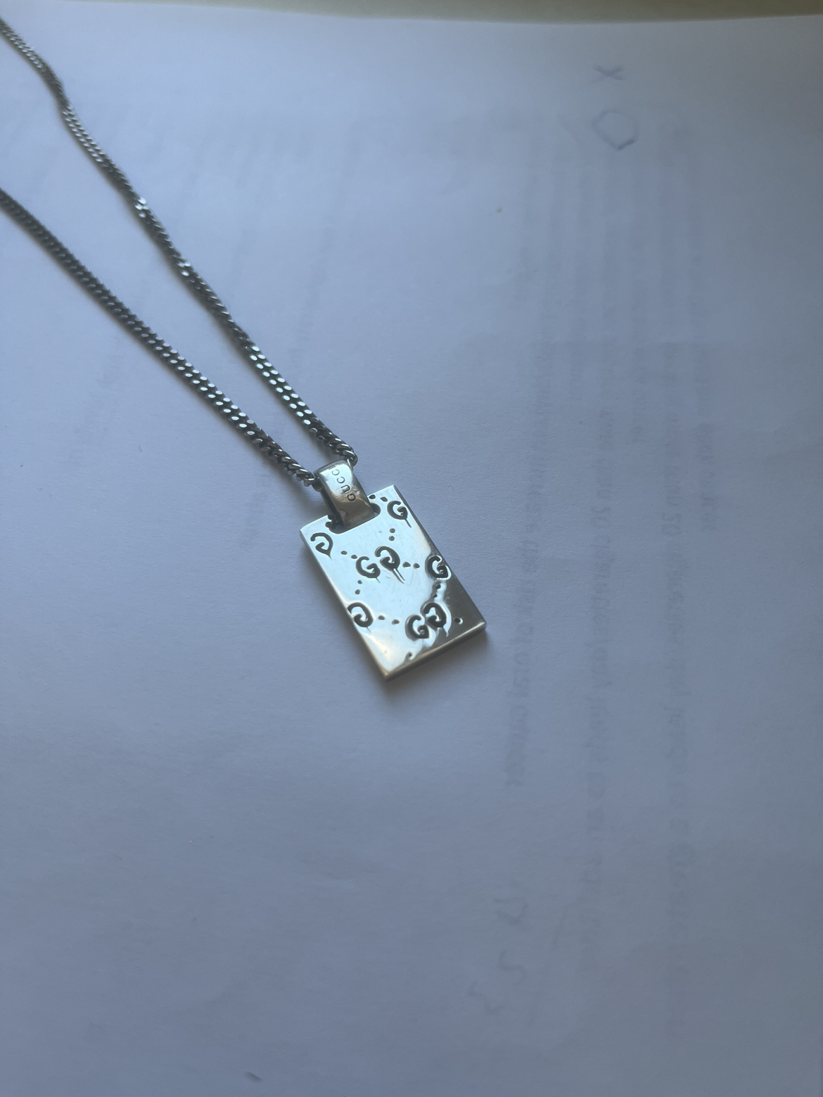 gucci ghost pendant necklace