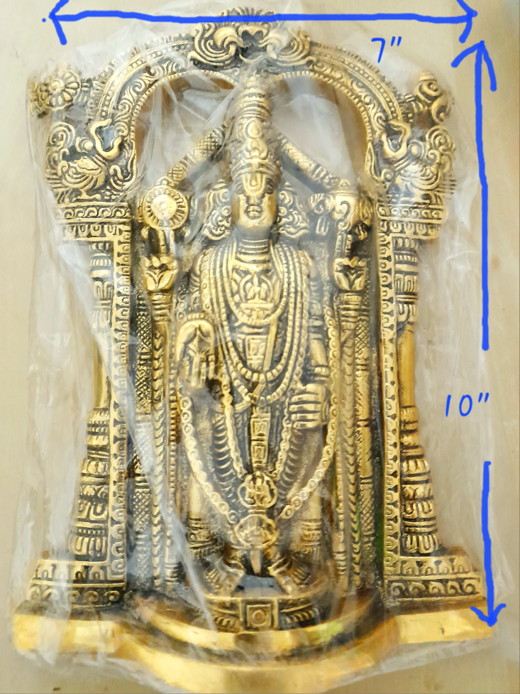 Antique brass Lord Balaji - photo 2
