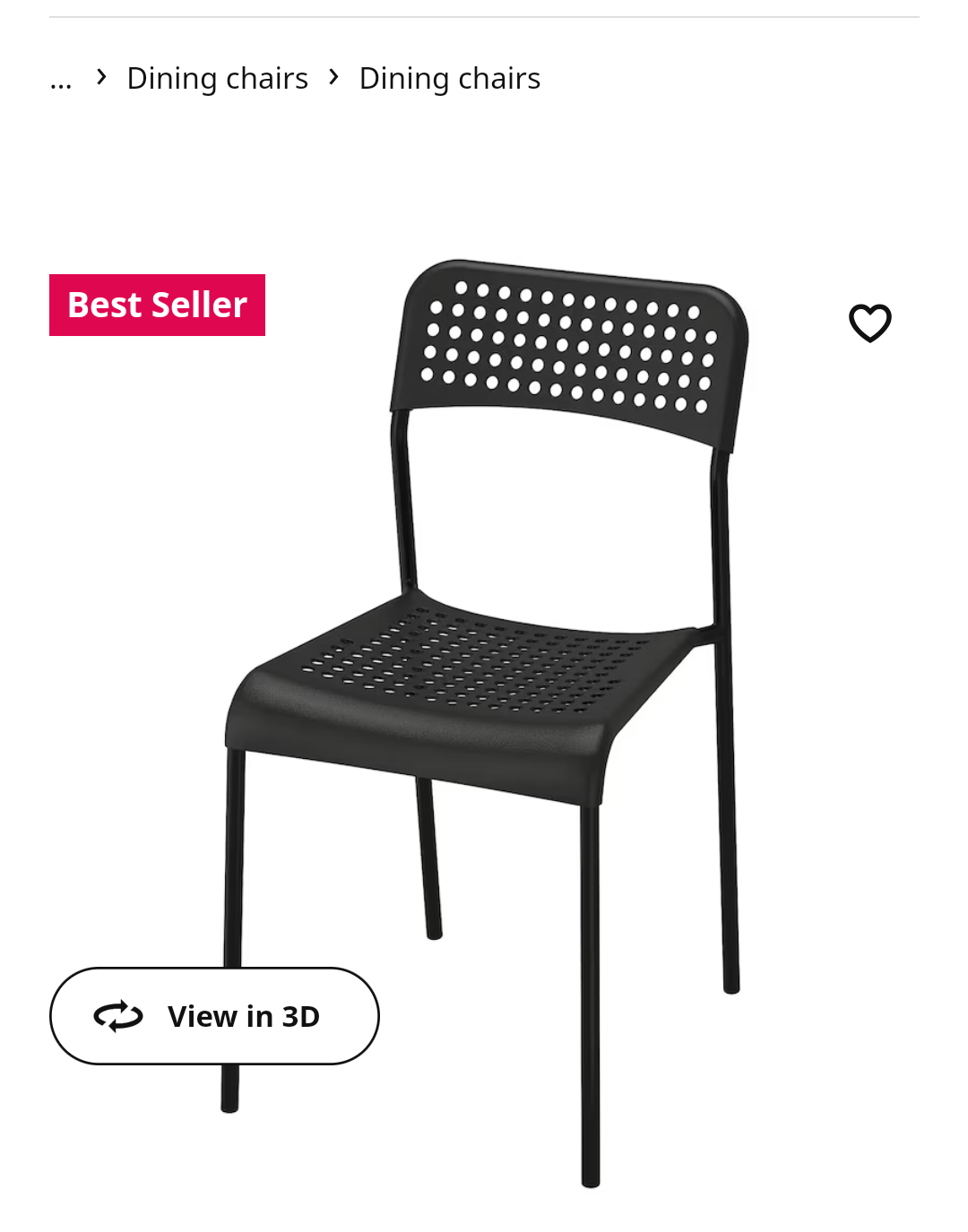 IKEA black TÄRENDÖ table and 2 ADDE chairs image indicator(5)