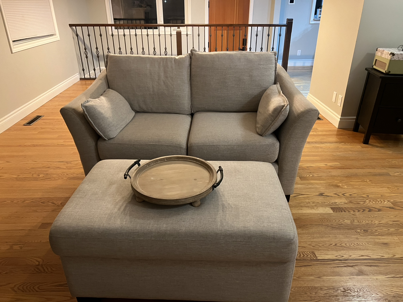 Love seat & Ottoman