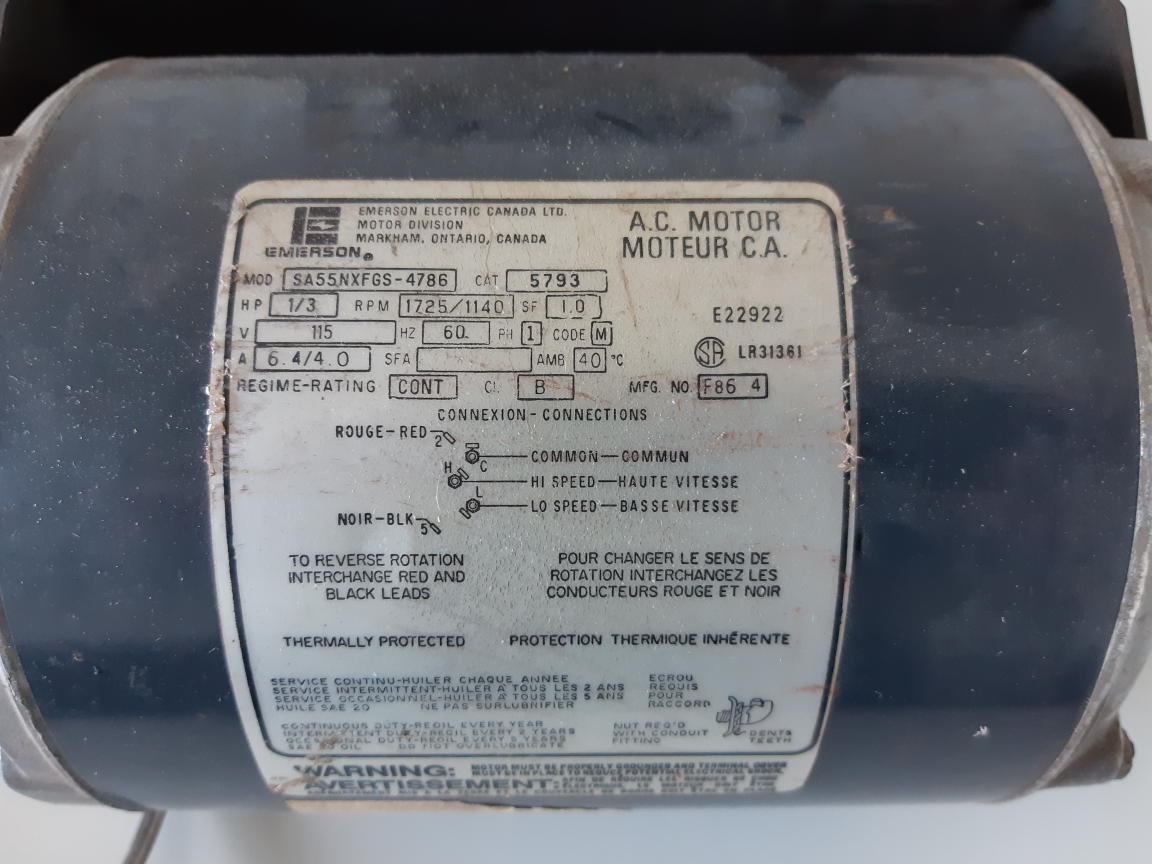 Motor 1/3 HP, RMP 1725/1140, great working condition - photo 2